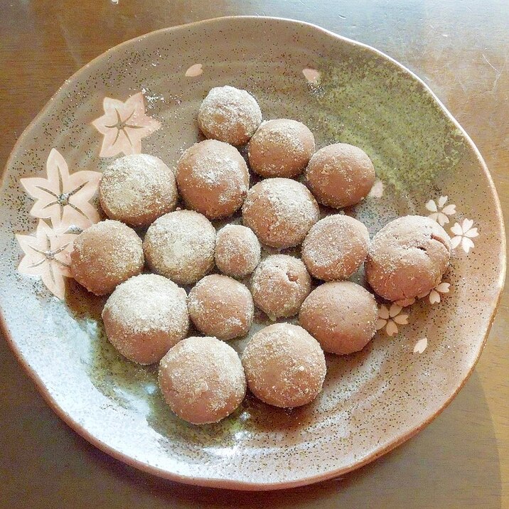 レンジde簡単 ココア味のスノーボールクッキー レシピ 作り方 By 京桜 楽天レシピ レンジde簡単 ココア味のスノーボールクッキー レシピ 作り方 By 京桜 楽天レシピ